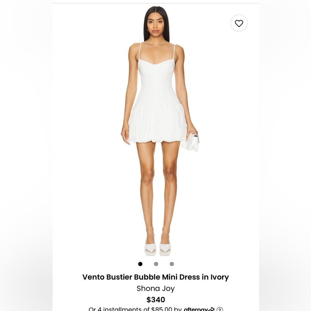 Shona Joy Vento Bustier Bubble Mini Dress - Ivory - Size 8